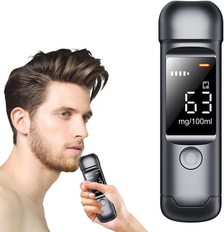 Alcoholtester met digitaal display, draagbare alcoholtester voor persoonlijk gebruik.