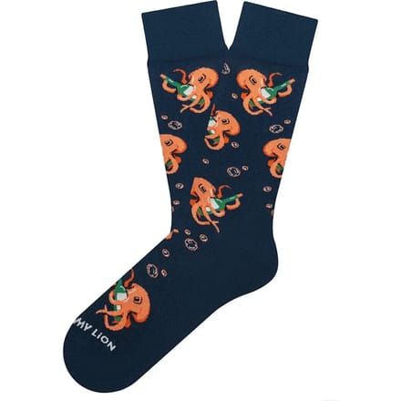 Jimmy Lion unisex sokken bubbly octopus blauw