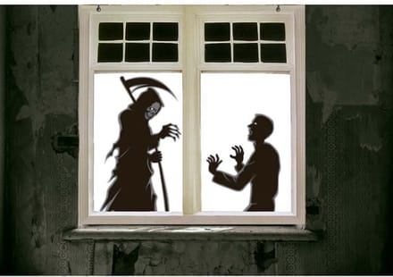 Fiestas Guirca - Halloween - Raamdecoratie Death 76 x 120 cm