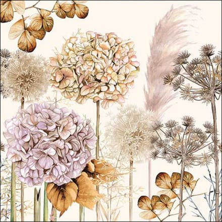 Ambiente - Servetten - Dried Flowers - 33 x 33 cm