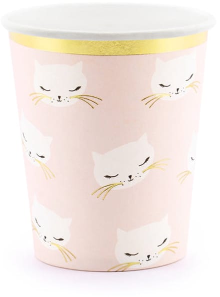6 katten Kiki papieren bekers 200ml