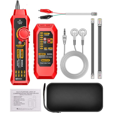 ANENG M469A netwerkkabelzoeker Multifunctioneel kabelzoeker anti-interferentie testinstrument rood