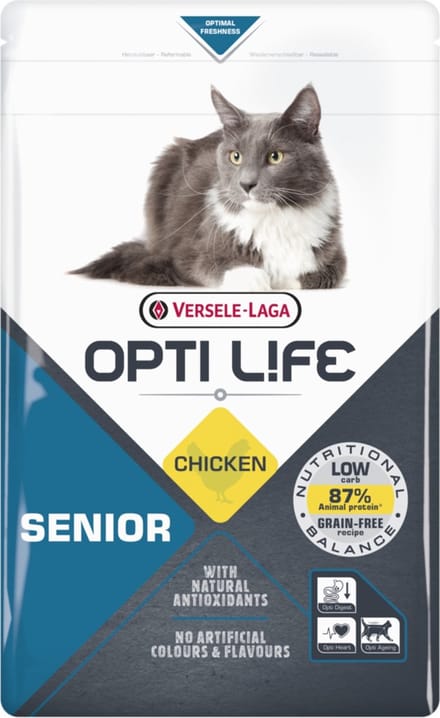 Opti Life Kattenvoer Senior Kip Graanvrij 2,5 kg