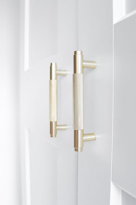 Lavuzo Handgreep Ribbel Satijn Goud 128 mm | Boorafstand 96 mm | Per Stuk
