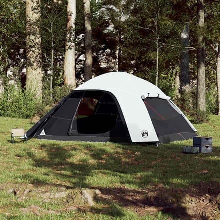 vidaXL - Koepeltent - 6-persoons - waterdicht - verduisterend - stof - wit