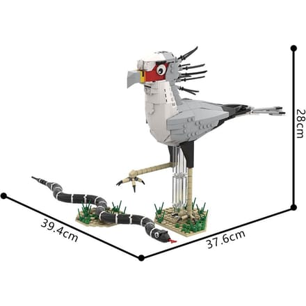 Gobricks MOC La Reine Tueuse - SecrétaireOiseau Briques de Construction Jouets Présente gray