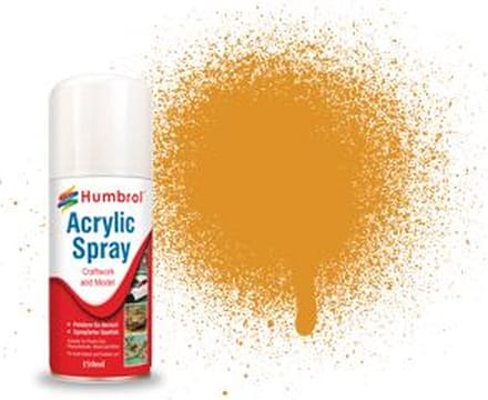 Humbrol Hobbyverf Acrylverf - #54 Brass - Metallic - Acryl spray Verf spuitbus - 150 ml