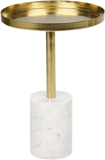 CAMELO II- Bijzettafel - Wit/Goud - Metaal