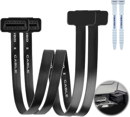 Diagnostisch Verlengsnoer - OBD II Adapter - Auto Uitlezen - Universele 16 Pin - 100 cm Lengte - Zwart