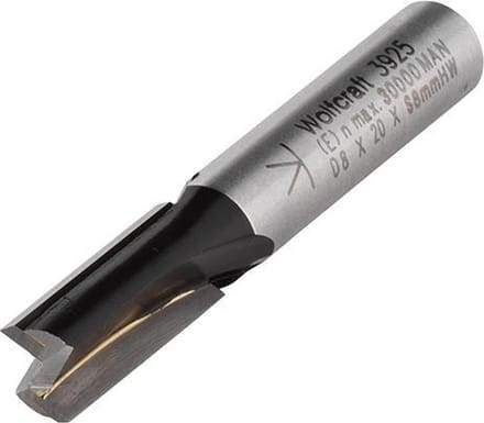 wolfcraft - Groeffrees 8mm HM - Sleuffrees - Frees - 3925000