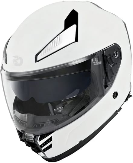 DAWNRISE Integraalhelm met dubbel vizier ECE 22.06 - Wit - Maat S