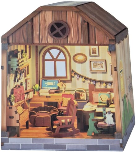 Kitcreatives, DIY Huisje, Bedroom, BE013154, 19x15,4x9,5 cm