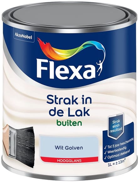 Flexa - Strak In De Lak Buitenlak Hoogglans - Wit Golven - Mengverf - 1 L