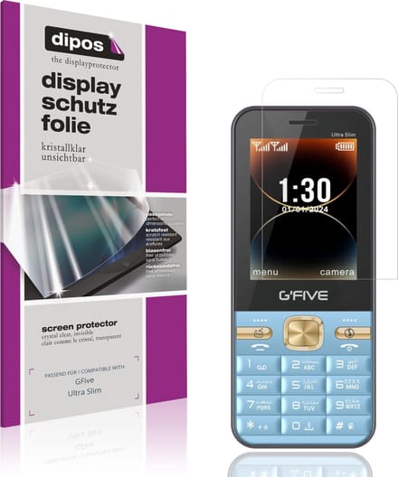 dipos – 4x Beschermfolie geschikt voor GFive Ultra Slim | Krasbestendige & heldere Screenprotector Ultra-Thin