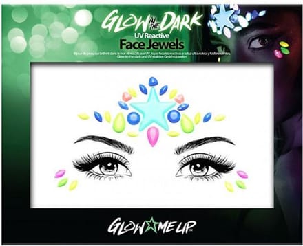PartyXplosion Glow in the Dark Face Jewels Star