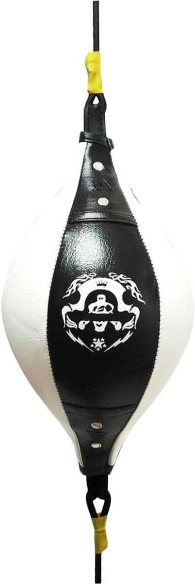 Speed Bag - Boksbal Trainingsbal - Snelheid Trainen - Ruitstructuur Ontwerp - 38x18 cm - Zwart Wit