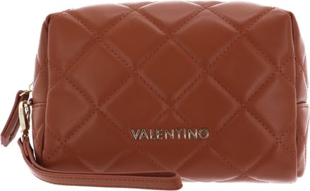 VALENTINO Toilettas Ocarina Soft Cosmetic Case Cuoio Bruine