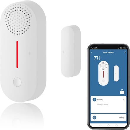 Draadloze WiFi Deursensor met Alarm - Veiligheid voor Thuis, Compatibel met Smart Assistants