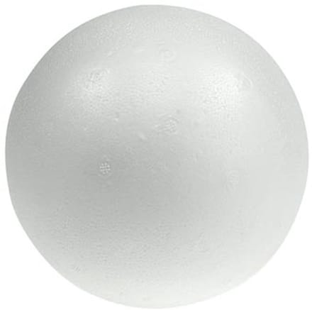 Piepschuimbal Ø20cm wit 2 st