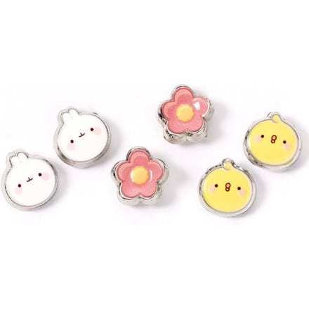 Molang Oorstekerset - Molang & Piu Piu - zilverkleurig