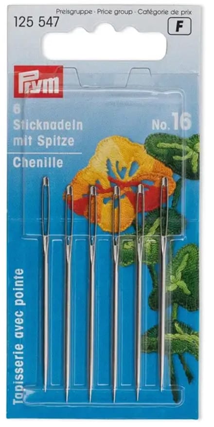 Prym Borduurnaalden met Punt Staal No. 16