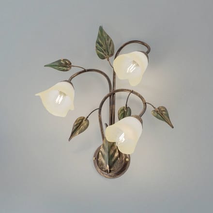 ONLI Wandlamp Miranda 3-lamps, brons