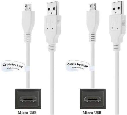 2 stuks OneOne 0,3m Micro USB kabel. Stevige laadkabel. Oplaadkabel snoer past op past op Samsung Galaxy A01, A01 Core, A02, A2 Core, A6, A6+, A10, A10s, C5, C7, E5, E7, J1, J1 Mini Prime, J2 Core, J2 Pro-Core, J3, J4, J4 Core
