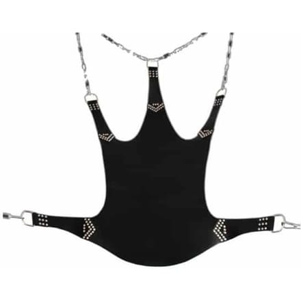 Mr Sling - Comfortabele Lederen Sex Sling - Zwart