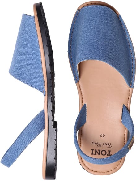 Denim sandalen voor heren met leren binnenzool | GRAU-TX