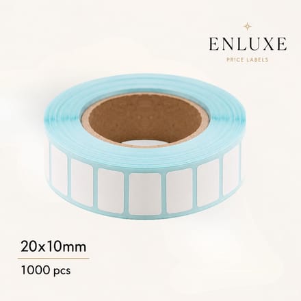 Prijsstickers 20x10mm - 1000 stuks - Wit blanco etiketten op rol