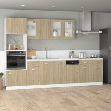 vidaXL - Magnetronkast - Lyon - 60x57x207 - cm - bewerkt - hout - sonoma - eikenkleurig