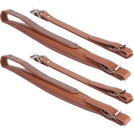 2 stuks accordeon schouderriem van PU leer met bijpassende accessoires voor 16?120 Bas Koffie brown
