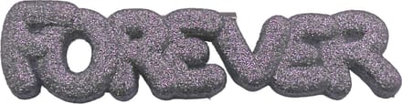 Broche kinderen zilver glitter - forever