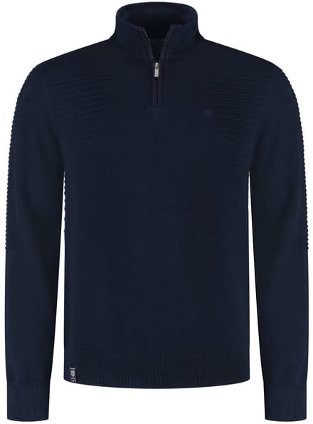 Fellows United Pullover half zip ribs at side Navy (52.1118 - 110)