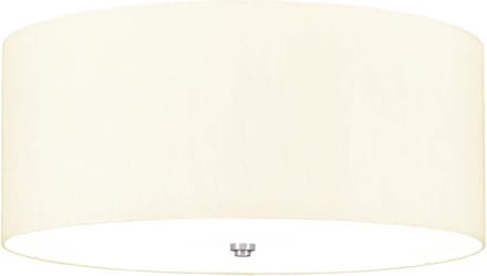Designer's Lightbox LED Plafondlamp Fletcher Flush | 5X E27 Max 60W | Dimbaar | Polished Chrome with Ivory Shade