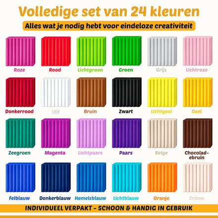 Fimo soft Mix pakket set 24 stuks