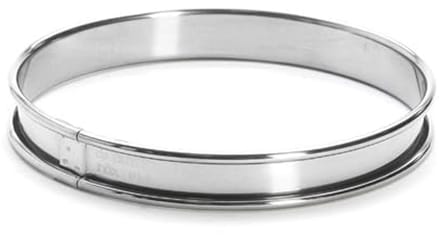 de Buyer taartring, opgerolde rand, roestvrij staal, hoogte 2 cm, diameter