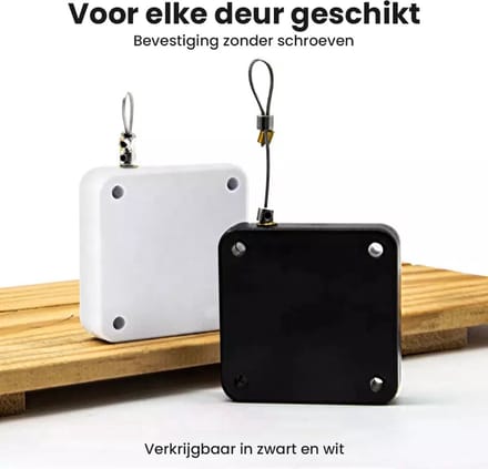 Dranger / Deur sluiter - Zelfsluitende Deur - Stikkerklevend - past op elke deur - wit