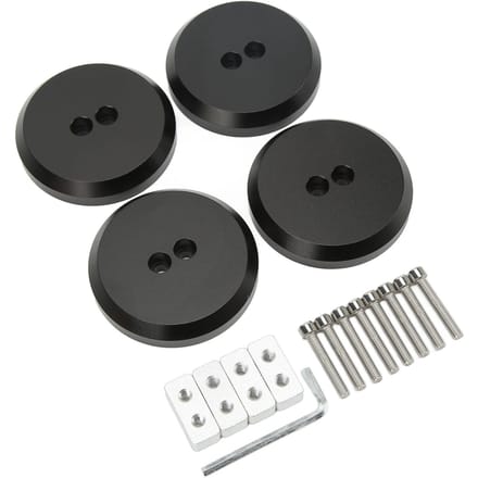 Adaptateur de cric en aluminium 4 pièces, surface anodisée noire robuste, remplacement noir pour