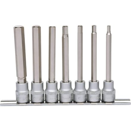 KS TOOLS 3/8" Bit-Steekmoersleutelset inbus lang 7-delig - 911.1560