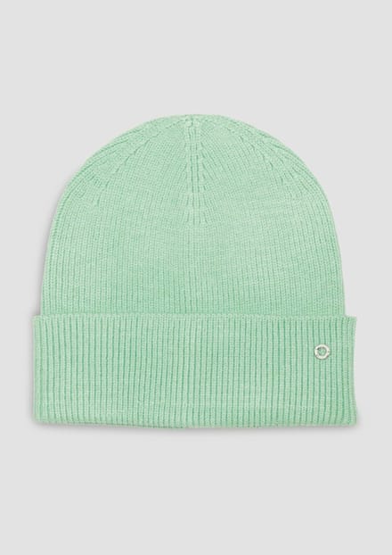 s.Oliver - female - Beanie met omslagfunctie en logodetail
