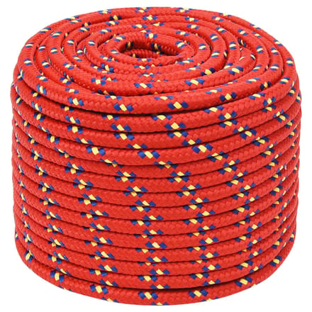 vidaXL - Boottouw - 14 - mm - 100 - m - polypropyleen - rood