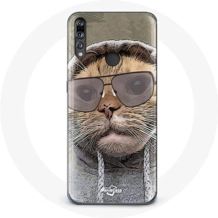 Coque pour Huawei p30 lite Chat avec une capuche photo drole Animaux