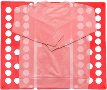 Kleding Vouwplank - Wasmap Organizer - Efficiënt Kleding Vouwen - Verstelbaar Ontwerp - 40x48 cm - Rood