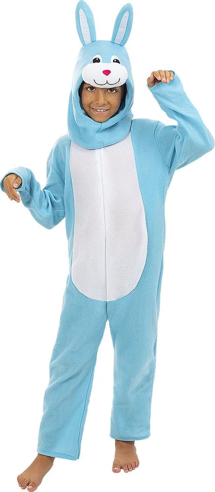 FUNIDELIA Blauw Konijn Kostuum voor kinderen - Maat: 122 - 134 cm