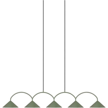 Globen Lighting hanglamp CURVE 5, groen, 5-lamps, 165 cm