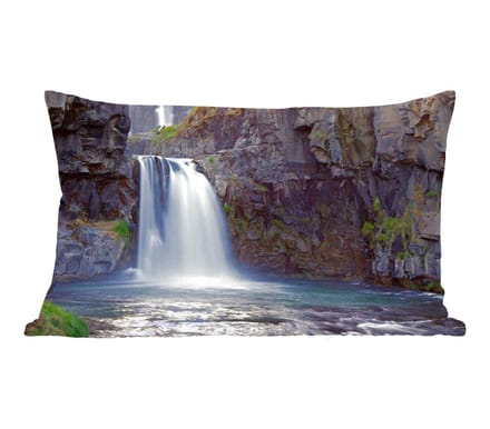 Sierkussens - Kussentjes Woonkamer - 50x30 cm - Waterval - Water - Rotsen