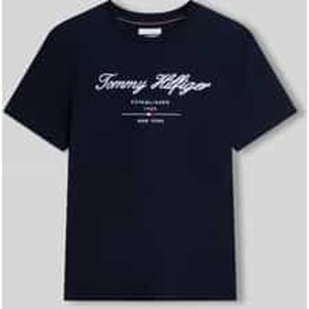 Tommy Hilfiger Script Logo T-shirt Navy Blue Taglia: S | Magliette basic Outlet | Uomo | Blu