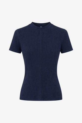 Rina rib knit top | Dark Blue - Dark Blue / M