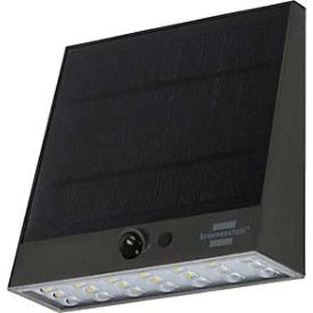 Brennenstuhl Solar LED Wall Light SOL 1000 Plana / LED Security Light for outdoors with motion detector (IP54, 1000lm, 4 different light modes, twilight sensor, incl. rechargeable battery)